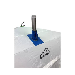 Палатка зимняя Bison Nordex двойной куб (4.20х2.00х2.30м) бело-зелёная