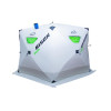 Палатка зимняя трехслойная Bison Moon Extra шестигранник (3.50х2.00х2.20м) бело-зелёная