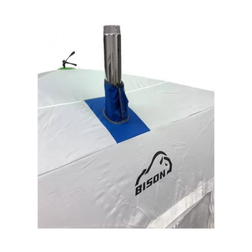 Палатка зимняя Bison Moon шестигранник (3.50х2.00х2.20м) бело-зелёная