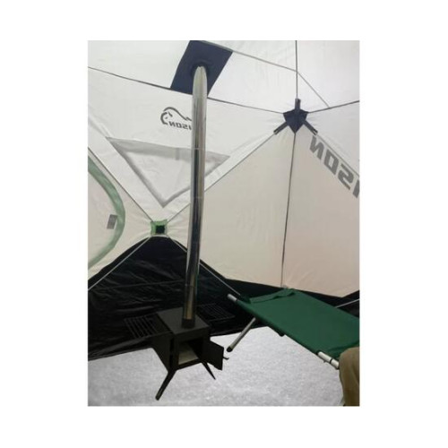 Палатка зимняя Bison Moon шестигранник (3.50х2.00х2.20м) бело-зелёная