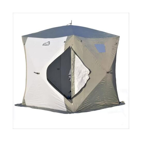 Палатка рыболовная Bison Legend (Куб 200см*200см*210см) бело/серая