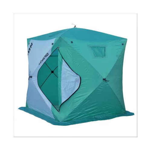 Палатка рыболовная Bison Legend (Куб 200см*200см*210см) бело/ зеленая