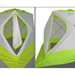 Утепленная палатка Лотос Куб 3 Классик С9Т (Салатовый)