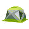 Утепленная зимняя палатка Лотос КубоЗонт 4 Компакт Термо (Серо-Салатовый) Модель 2022