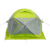 Утепленная зимняя палатка Лотос КубоЗонт 4 Компакт Термо (Серо-Салатовый) Модель 2022
