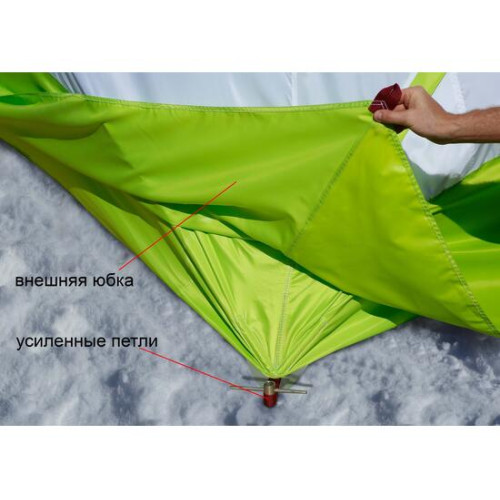 Зимняя палатка Лотос Куб 4 Компакт (Салатовый)