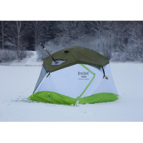 Утепленная зимняя палатка Лотос КубоЗонт 4 Компакт Термо (Салатовый) 2022