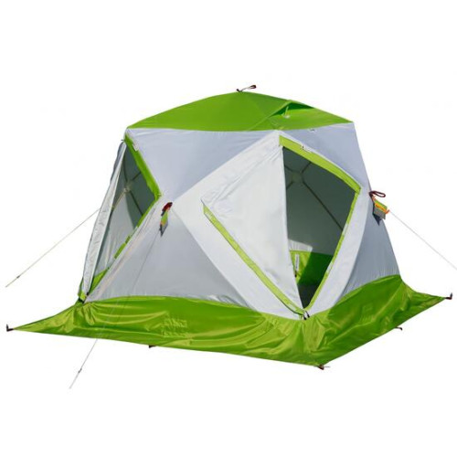 Утепленная зимняя палатка Лотос Куб 4 Классик Термо (Салатовый)