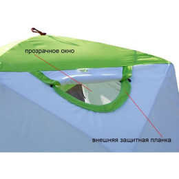 Утепленная зимняя палатка Лотос Куб 4 Классик Термо (Салатовый)