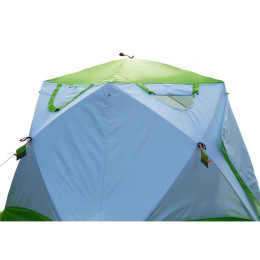Утепленная зимняя палатка Лотос Куб 4 Компакт Термо (Салатовый)