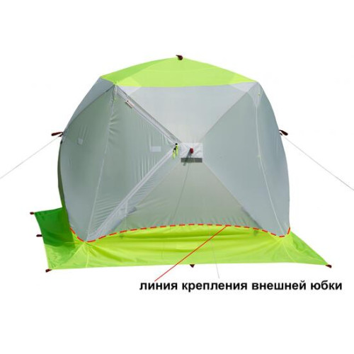Зимняя палатка Лотос Куб 3 Классик ЭКО (Салатовый)