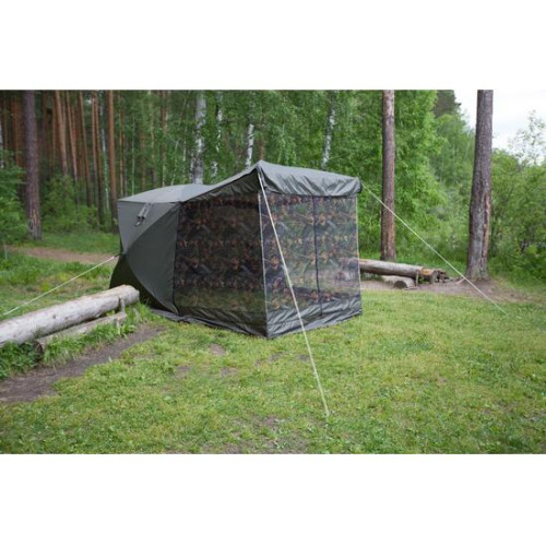 Палатка Пингвин Mr. Fisher Шелтерс 215 с москитной сеткой и шторкой на откидной стенке
