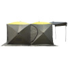 Походная палатка Баня - Шатер СТЭК Дубль-3Т (однослойная) хаки с навесом