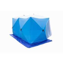 Палатка зимняя СТЭК КУБ 3 Т ДУБЛЬ трехслойная, дышащая (2.2х4.4х2.05 м)