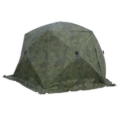 Палатка СТЭК ЧУМ 3 (трехслойная, камуфляж с навесом)