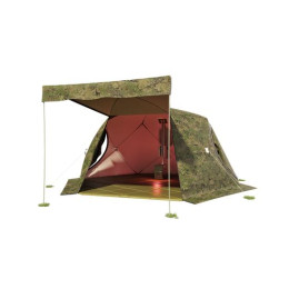 Палатка зимняя СТЭК ЧУМ 2-местная "Т" 3-х слойная, камуф. пиксель с навесом