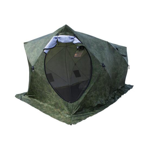 Палатка зимняя СТЭК КУБ 3 Т ДУБЛЬ трехслойная, дышащая (камуфляж, пиксель)