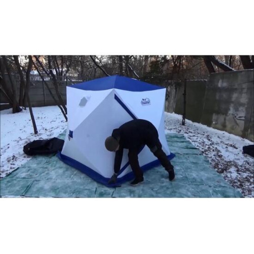 Палатка зимняя Следопыт КУБ PREMIUM 5 СТЕН, трехслойная (2.8х2.75х2.05 м)