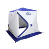 Палатка зимняя Следопыт КУБ 2 Эконом Трехслойная (1.5х1.5х1.7м) бело-синяя