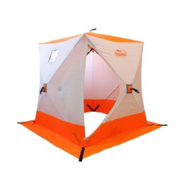 Палатка зимняя Следопыт КУБ 3 бело-оранжевая (1.8х1.8х2.0 м)