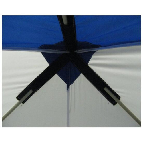 Палатка зимняя Следопыт КУБ 3 бело-оранжевая трехслойная (1.95х1.95х2.05 м)