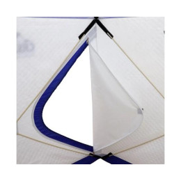 Палатка зимняя Следопыт КУБ 3 бело-оранжевая трехслойная (1.95х1.95х2.05 м)