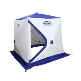 Палатка зимняя Следопыт КУБ 3 бело-синяя (1.8х1.8х2.0 м)