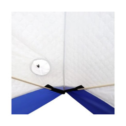 Палатка зимняя Следопыт КУБ 3 бело-синяя трехслойная (1.95х1.95х2.05 м)