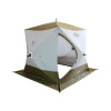 Палатка зимняя куб СЛЕДОПЫТ Premium 3 (1.8x1.8 м, 3-х местная, 3 слоя, белый/олива)
