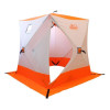 Палатка зимняя Следопыт КУБ 4 бело-оранжевая (2.1х2.1х2.14 м)