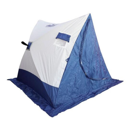 Палатка зимняя Следопыт 2-СКАТНАЯ бело-синяя (1.85х1.80х1.51 м)