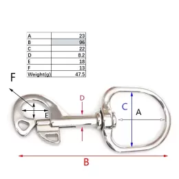 Карабин SNAP HOOK SINGLE 96 мм SubLife
