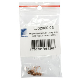 Мормышка вольф. Lucky John ШАР гран. с петел. 030мм/20