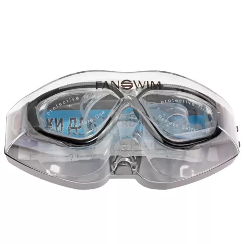 Очки-маска для плавания FanSwim T19 чёрно-серый