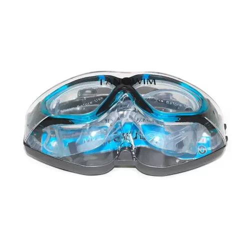Очки-маска для плавания FanSwim T19 чёрно-голубой